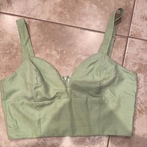 Cute matcha color crop top